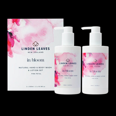 Pink Petal Wash & Lotion Set (2 x 300ml)-Linden Leaves-Matakana Pharmacy